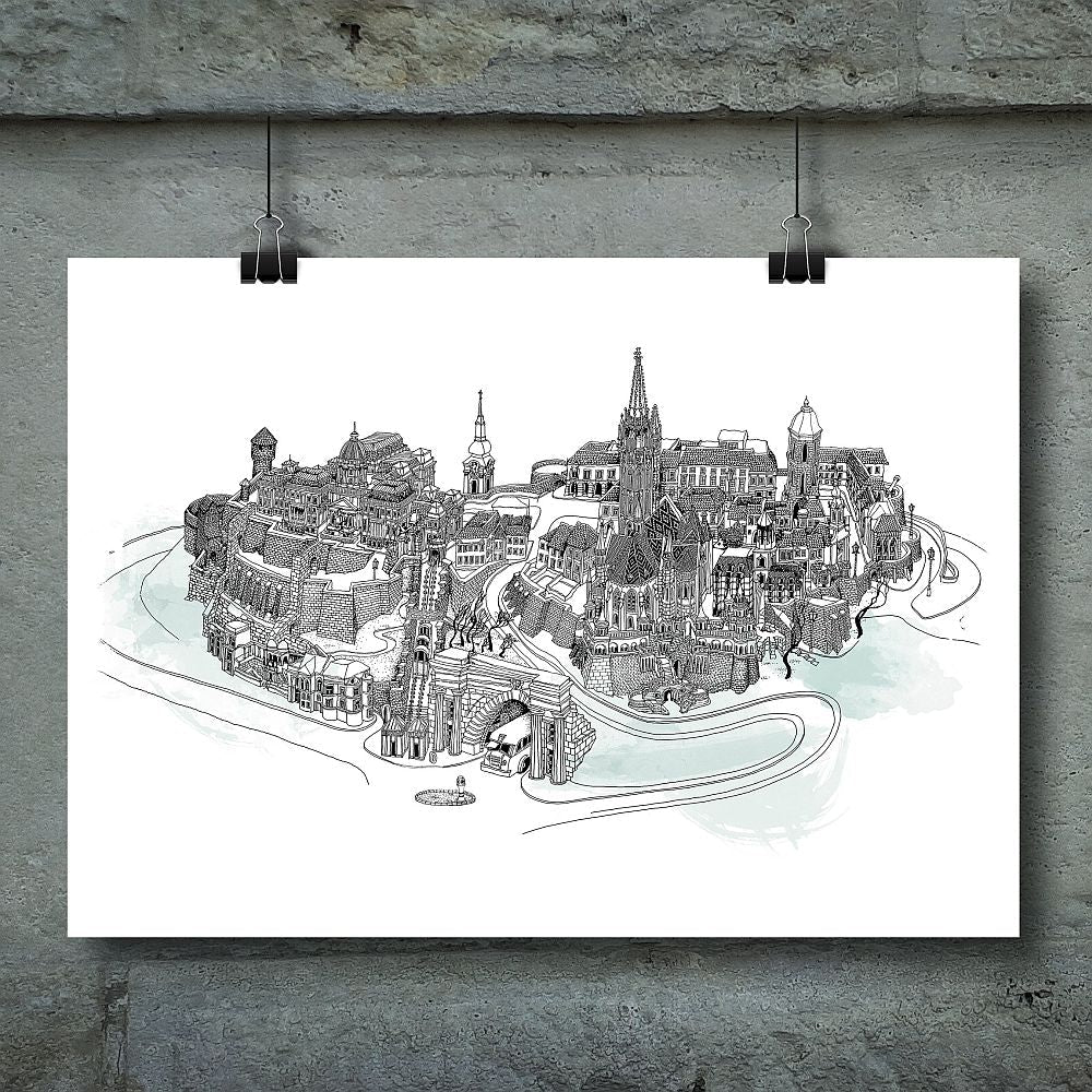 Buda Castle - Black & White