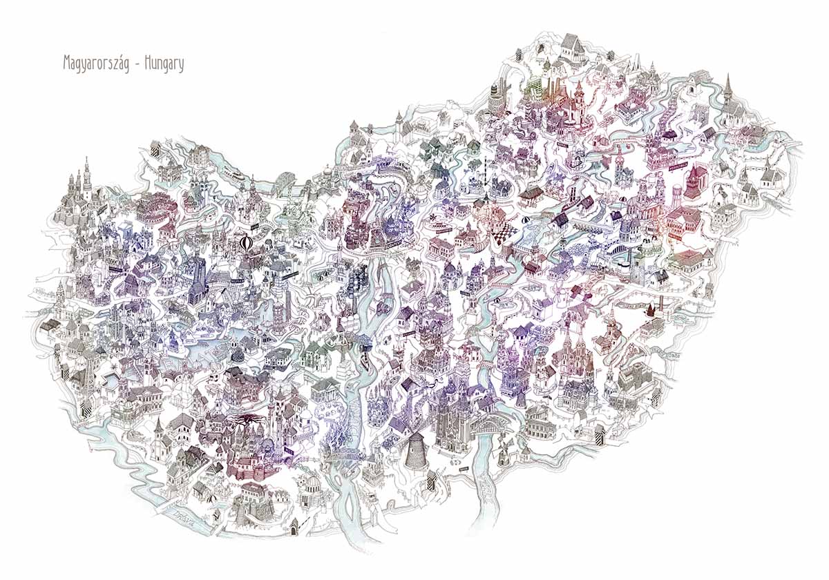 Hungary - Colorful (paper)