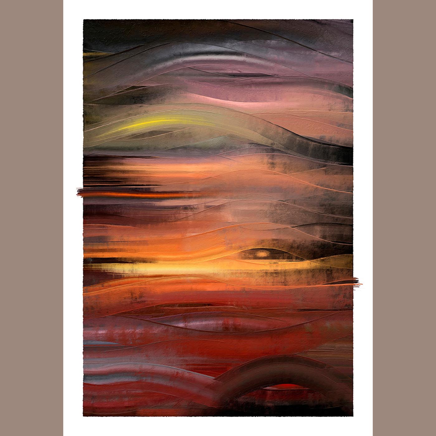 Atardecer en Venus - Impresión de arte abstracto (papel)