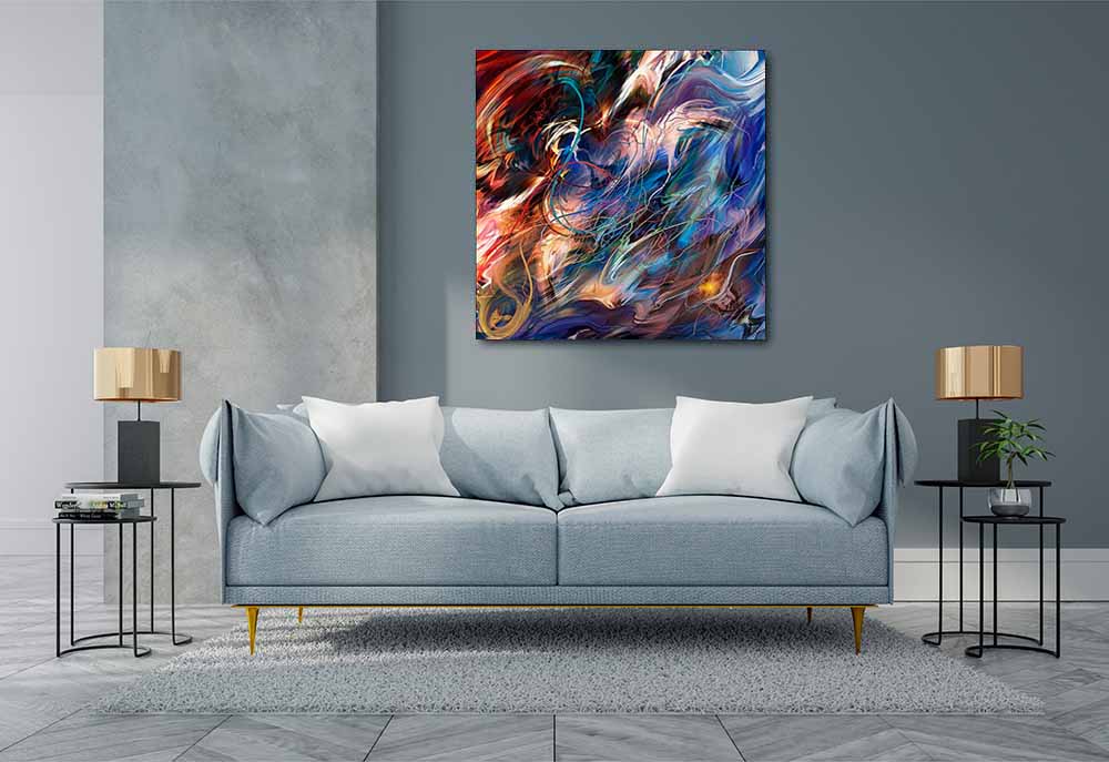Supernova 2141: Source of Life Abstract Mindfulness Art for Space Travelers (canvas)