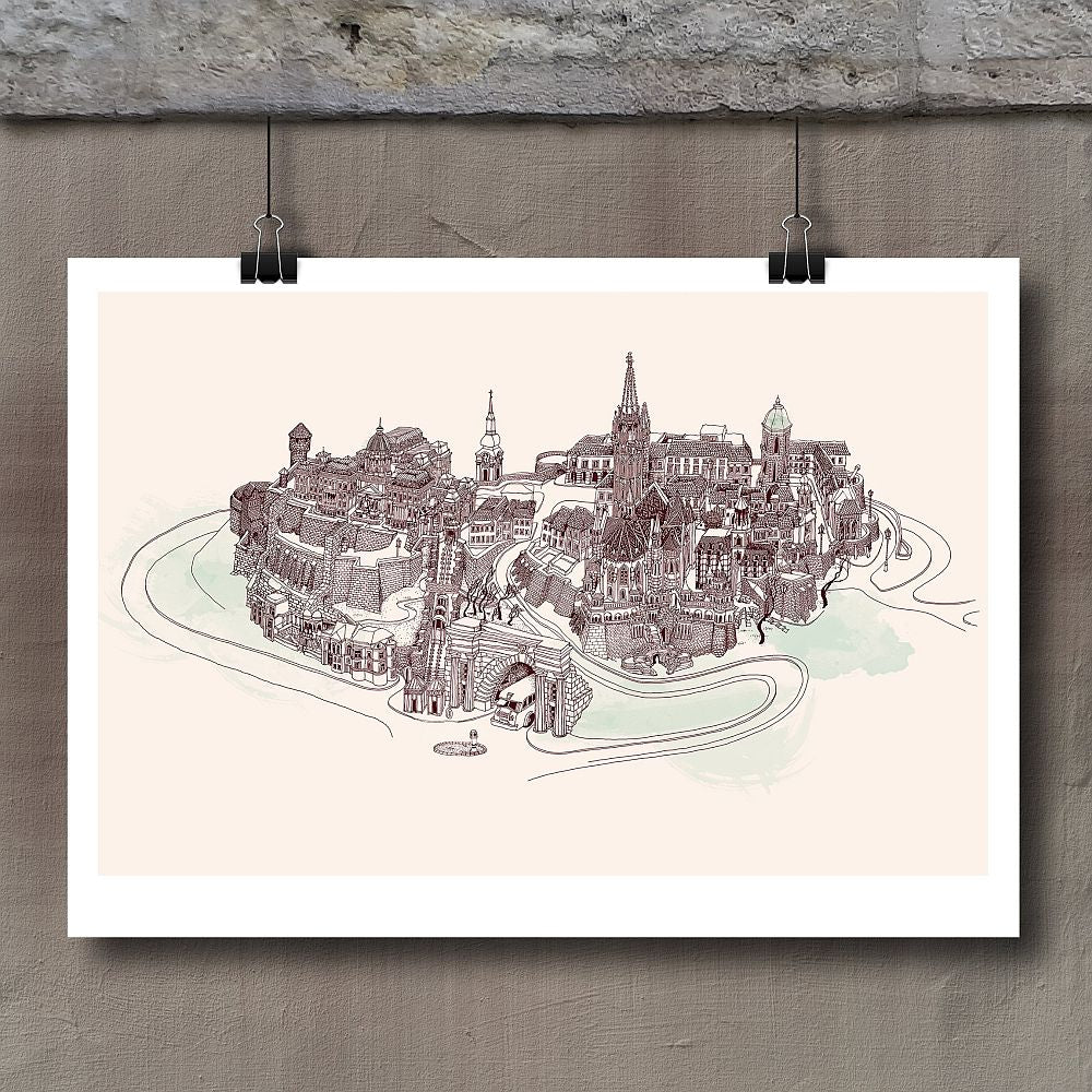 Buda Castle - Brown (paper)